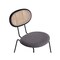 Manhattan Comfort Jardin Dining Chair in Black  with Cane and Grey Upholstered Seating, Set of 2 DCCA06-GY - alternate 3